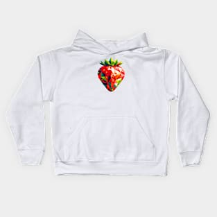 Abstract Geometric Strawberry - Color Design Kids Hoodie